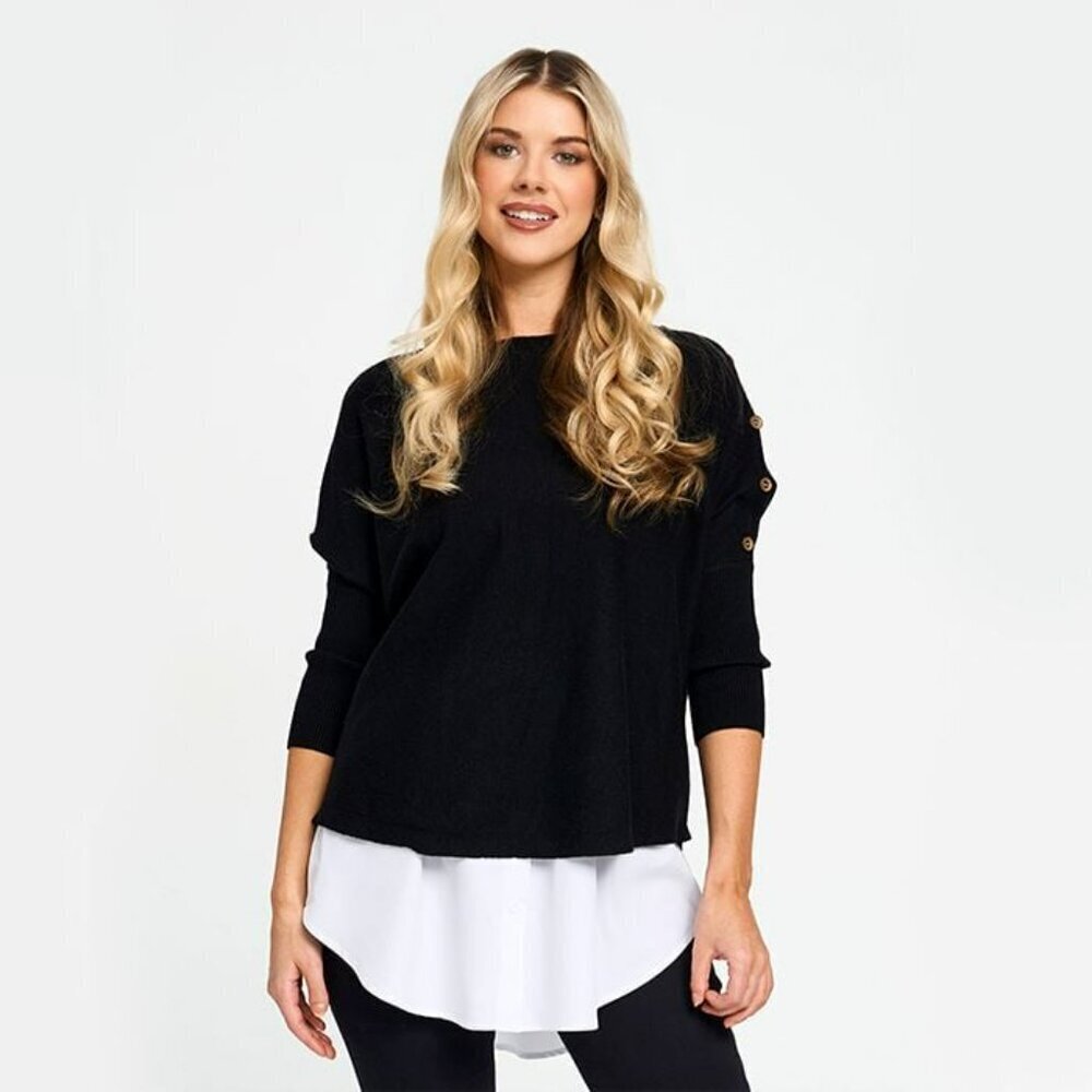 Blouse Fooler Extender in White or Black (C48) - Picture 2 of 10